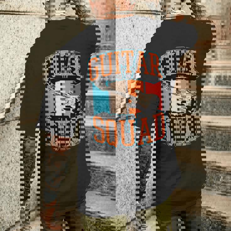 Guitarquad マッチング レトロ ヴィンテージスタイル ギターバンド メンズTシャツ バックプリント 彼への贈り物