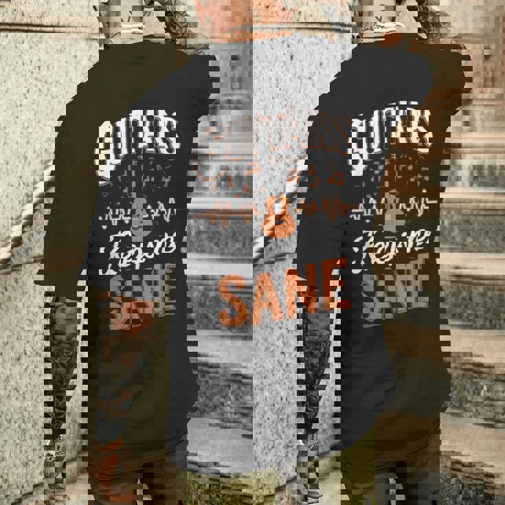 Guitars Keep Meane Pun Guitarists アコースティックギター メンズTシャツ バックプリント 彼への贈り物