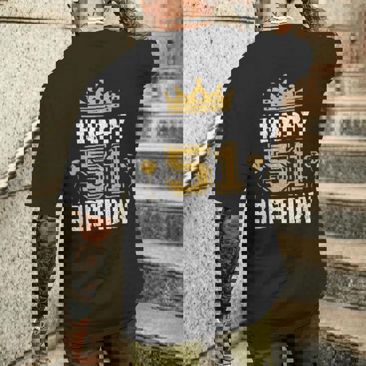 Happy 51St Birthday アイデア 51歳 男女用 メンズTシャツ バックプリント 彼への贈り物