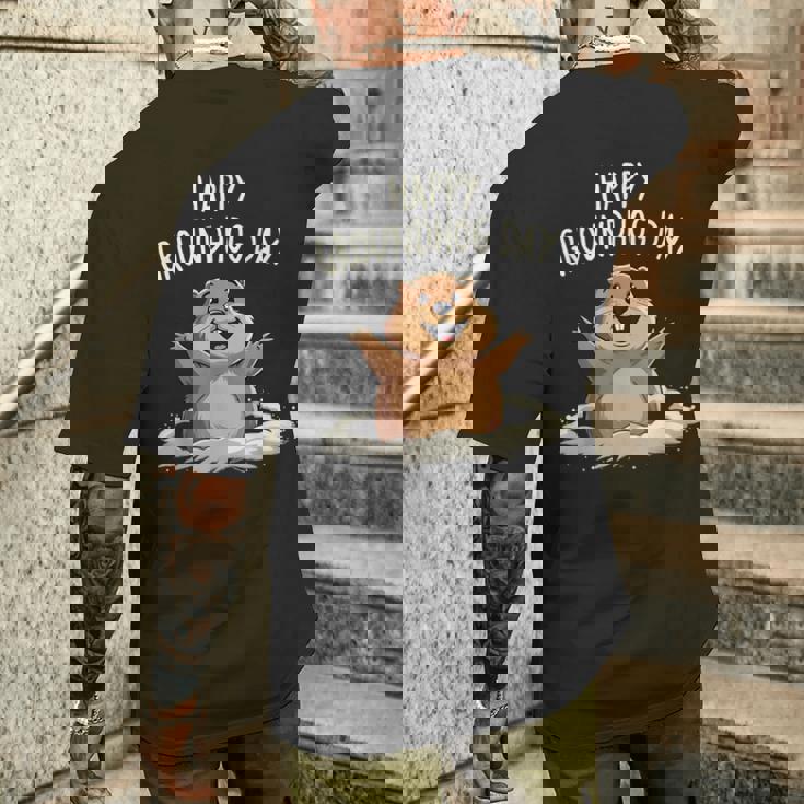 Happy Groundhog Day 2025 メンズ レディース キッズ メンズTシャツ バックプリント 彼への贈り物