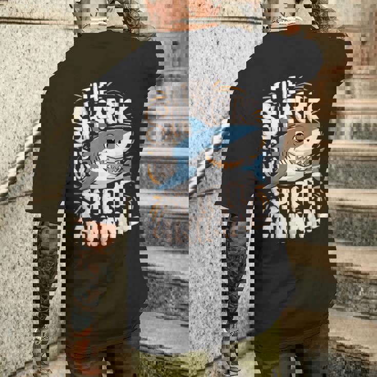 Thehark Is Mypirit アニマル 気まぐれなかわいいサメ メンズTシャツ バックプリント 彼への贈り物