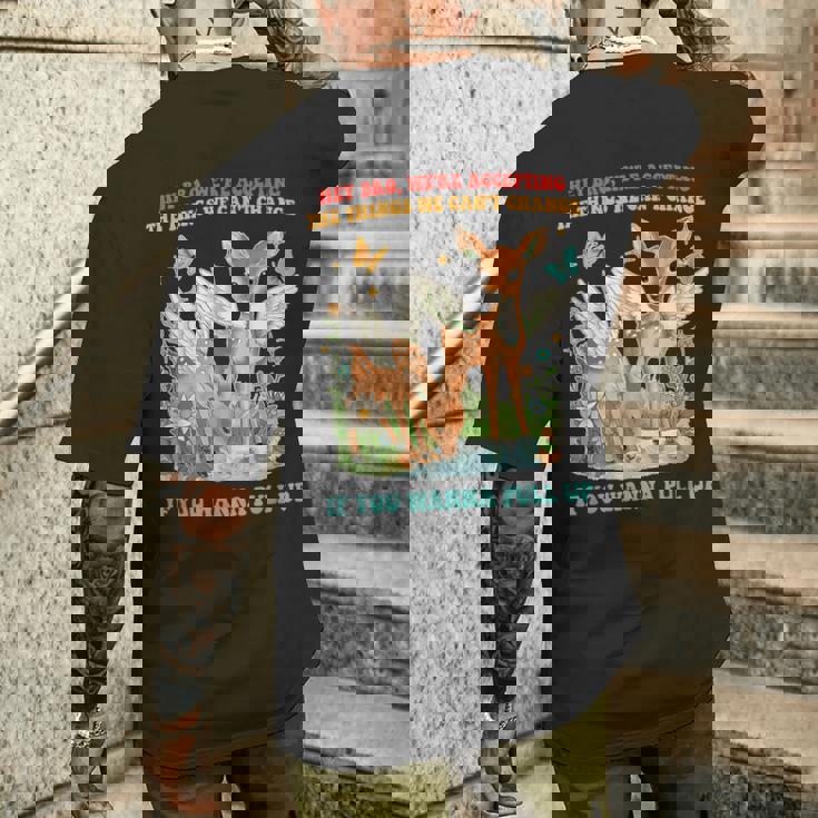 Hey Bro、We Accepting The Things We Can't Change メンズTシャツ バックプリント 彼への贈り物