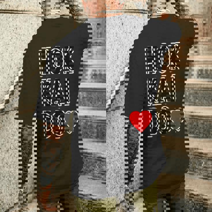 Hokkaido 北海道・ハート【I Love アイラブ】大きな文字【47都道府県】ジモtティ グッズ お土産 面白 メンズTシャツ バックプリント 彼への贈り物