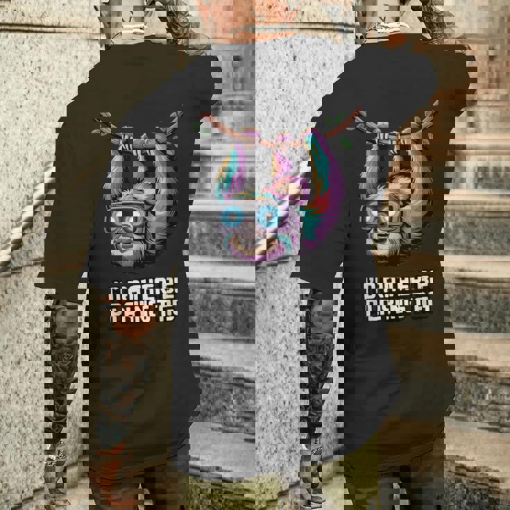 I'd Rather Be Playing Tag メンズTシャツ バックプリント 彼への贈り物