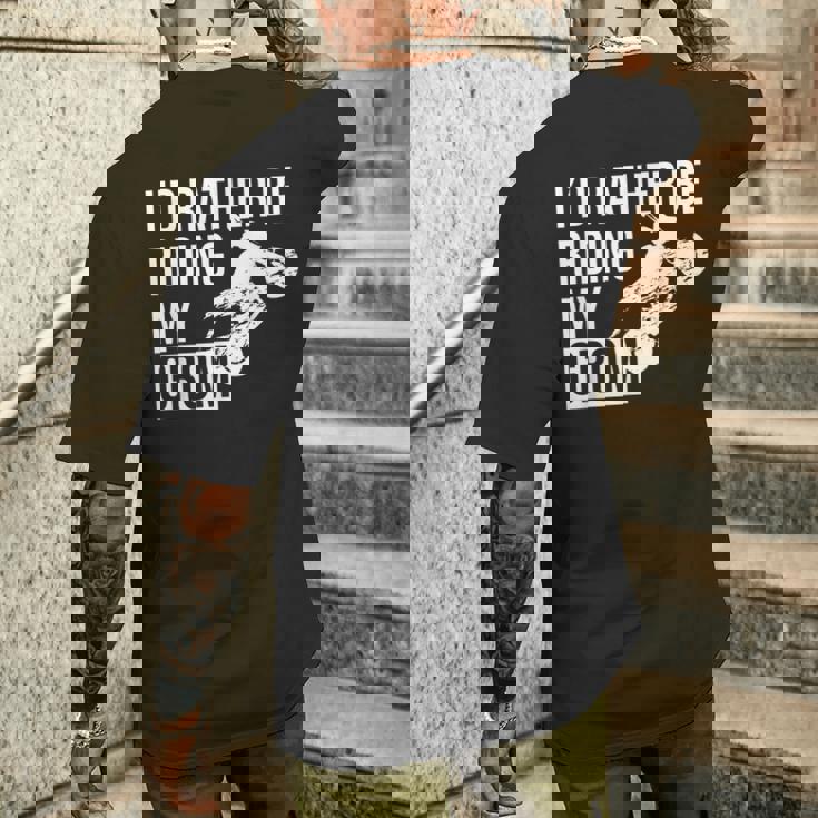 I'd Rather Be Riding My Grom メンズTシャツ バックプリント 彼への贈り物