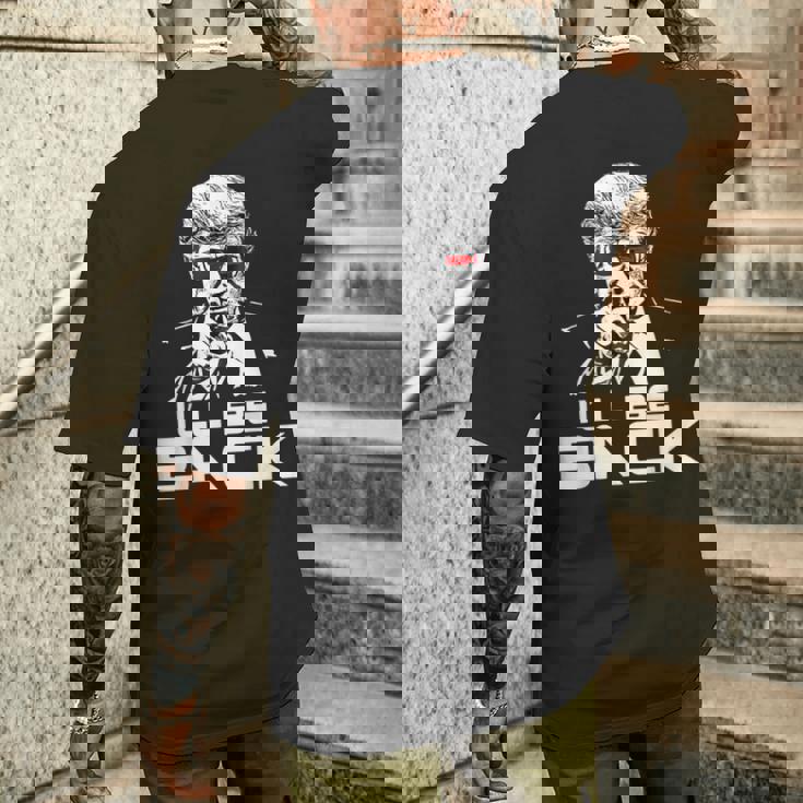 I'll Be Back 2024 ドナルド・トランプ 大統領用 おもしろサングラス メンズTシャツ バックプリント 彼への贈り物