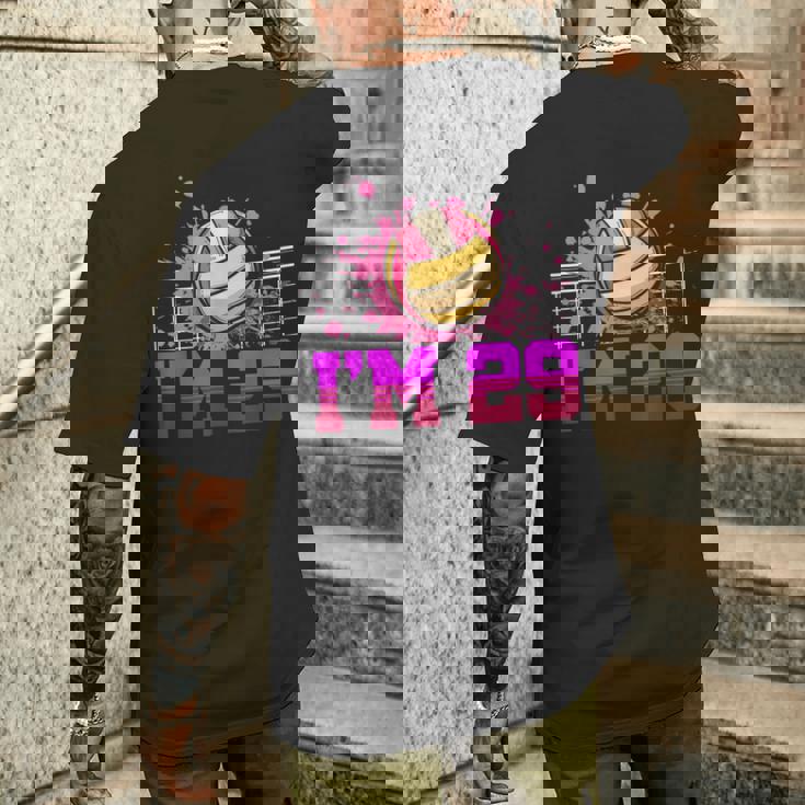 I'm 29Ports バレーボール選手 大人用 29歳の誕生日 メンズTシャツ バックプリント 彼への贈り物