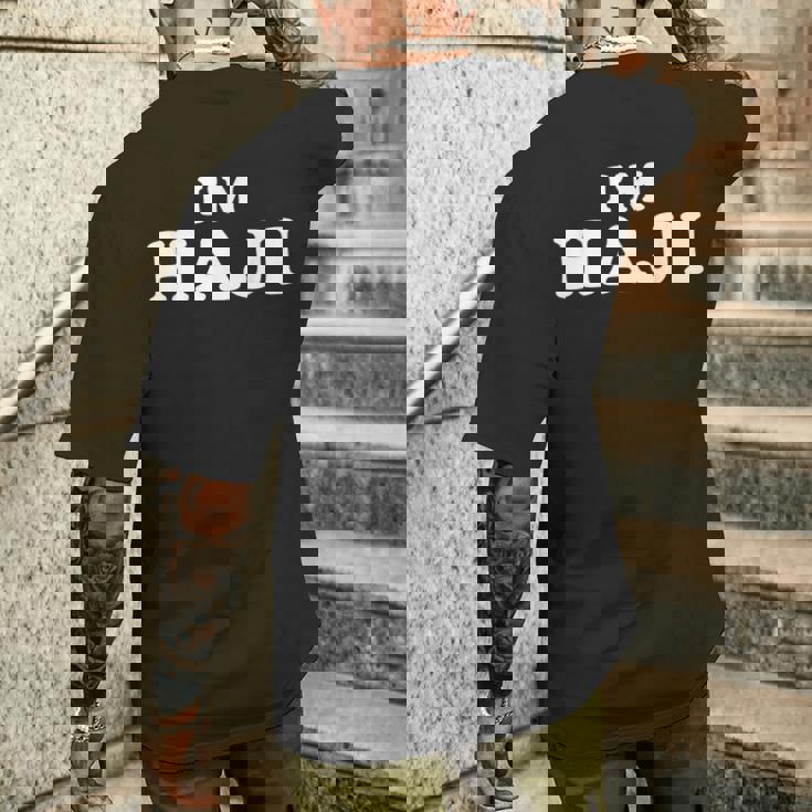 I'm Haji、My Name Is Haji、I Am Haji、パーソナライズ メンズTシャツ バックプリント 彼への贈り物