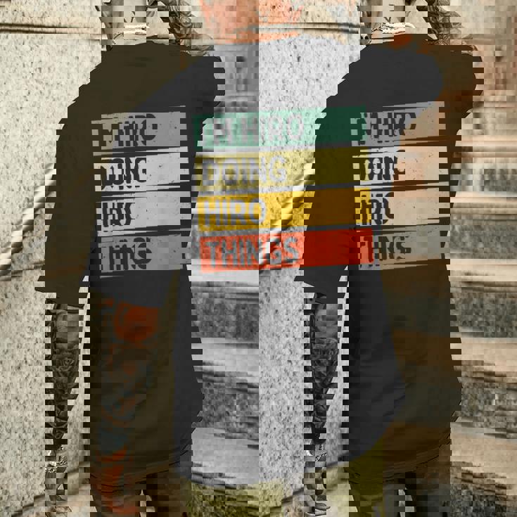 I'm Hiro Doing Hiro Things 面白い名言 メンズTシャツ バックプリント 彼への贈り物