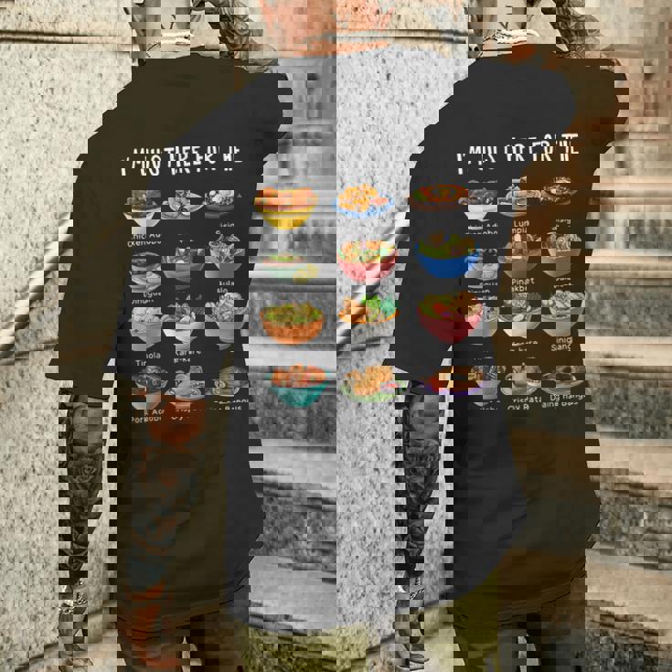 I'm Just Here For The Filipino Food トラディショナルピノイフード メンズTシャツ バックプリント 彼への贈り物