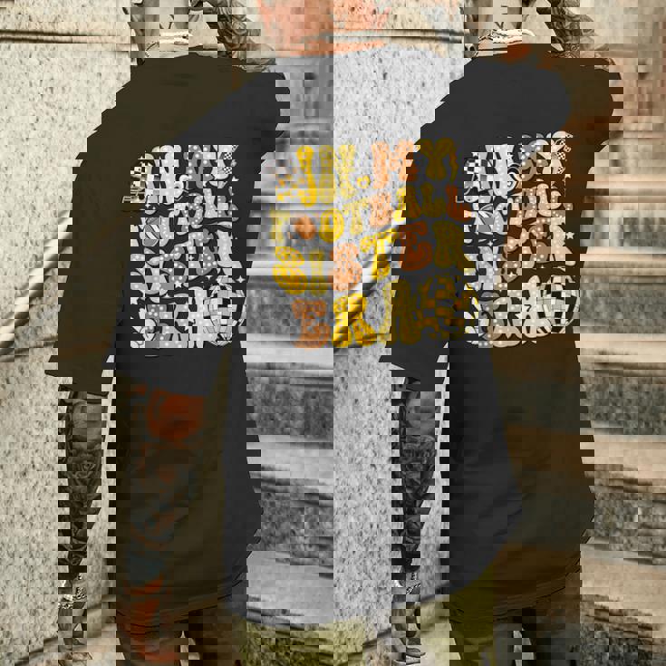 In My Footballister Era アメリカンフットボールヘルメットゲームデー メンズTシャツ バックプリント 彼への贈り物