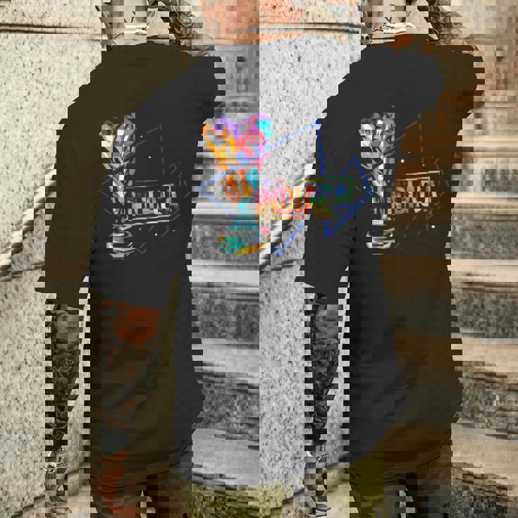 Indiaca キックバックゲームハンドシャトルコック メンズTシャツ バックプリント 彼への贈り物