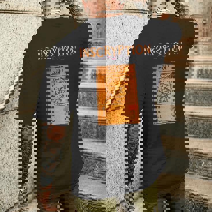 Inscryption 心理ストード カードゲーム ハロウィン 怖い メンズTシャツ バックプリント 彼への贈り物