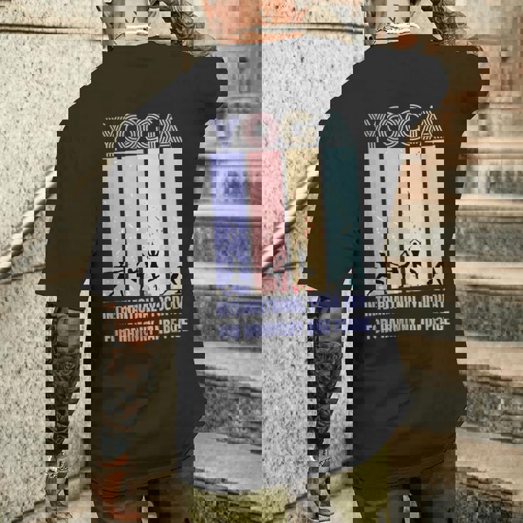 International Yoga Day For Harmony And Peace メンズTシャツ バックプリント 彼への贈り物