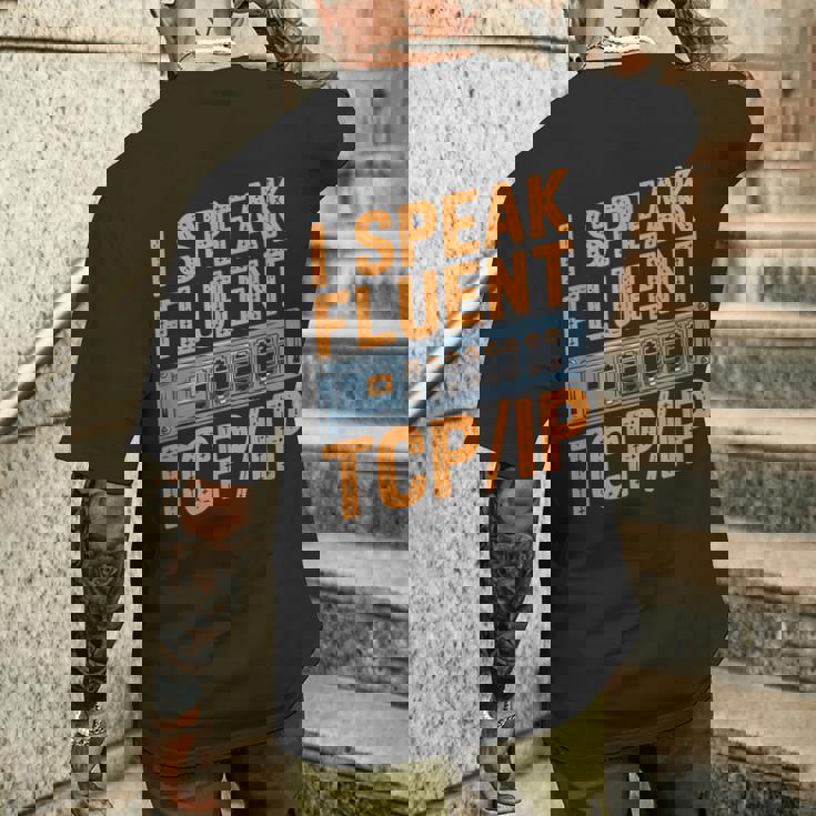 Ipeak Fluent TcpIp テクニカルサポートヘルプデスク メンズTシャツ バックプリント 彼への贈り物