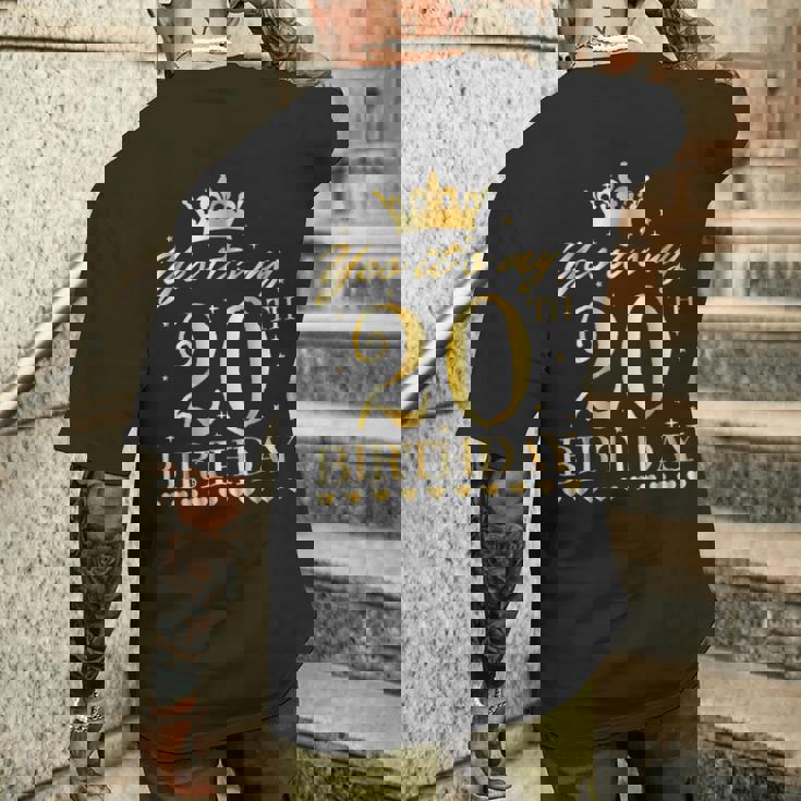 It's My 20Th Birthday Party ケーキ お祝い 楽しい20年 メンズTシャツ バックプリント 彼への贈り物