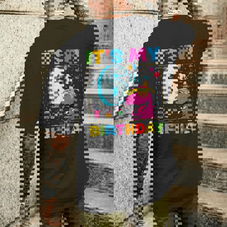 It's My 6Th Birthday Happy 6Ix Year T-Rex 恐竜 面白い メンズTシャツ バックプリント 彼への贈り物