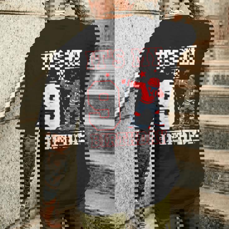 It's My 9Th Birthday 男の子 アイスホッケー ダビング 9歳 メンズTシャツ バックプリント 彼への贈り物