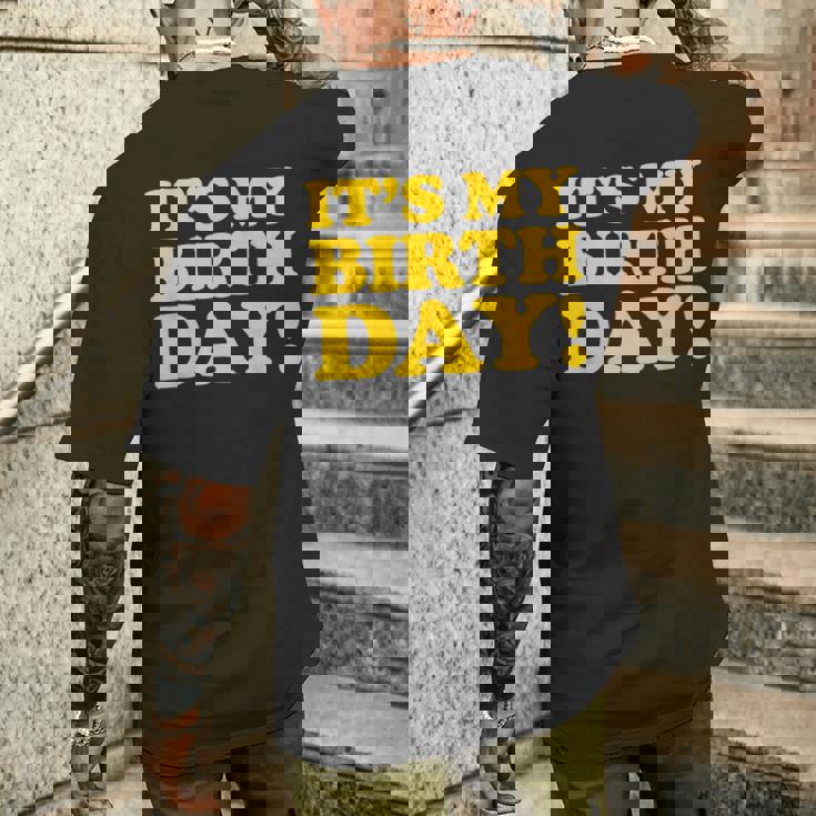 It's My Birthday メンズTシャツ バックプリント 彼への贈り物