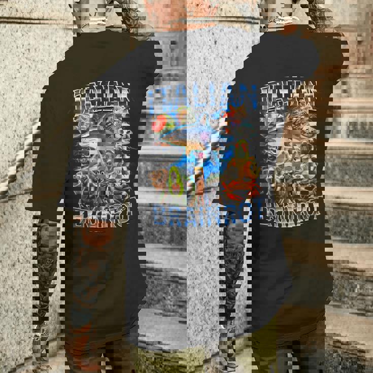 Italiana Brainrot メンズTシャツ バックプリント 彼への贈り物