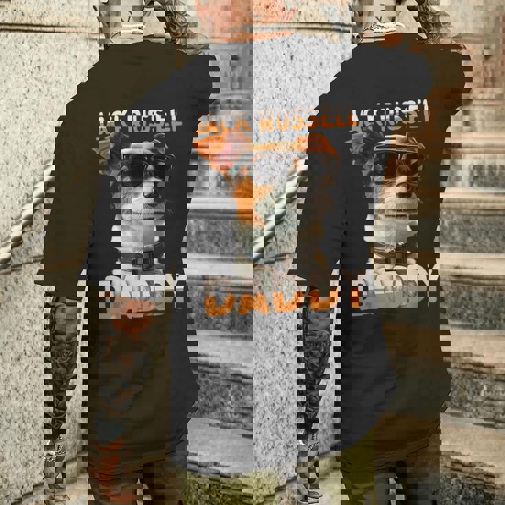 Jack Russell Daddyジャック・ラッセル・パパ・ヴァータグ・パパ・ジャック・ラッセル・テリア メンズTシャツ バックプリント 彼への贈り物