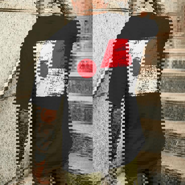 Japanese Flag Indonesiaインドネシアの遺産 インドネシアのルーツ 日本の国旗 インドネシアの国旗 メンズTシャツ バックプリント 彼への贈り物