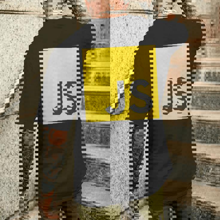 Javascript Js React AngularjsueJs NodeJs プログラマーオタク メンズTシャツ バックプリント 彼への贈り物