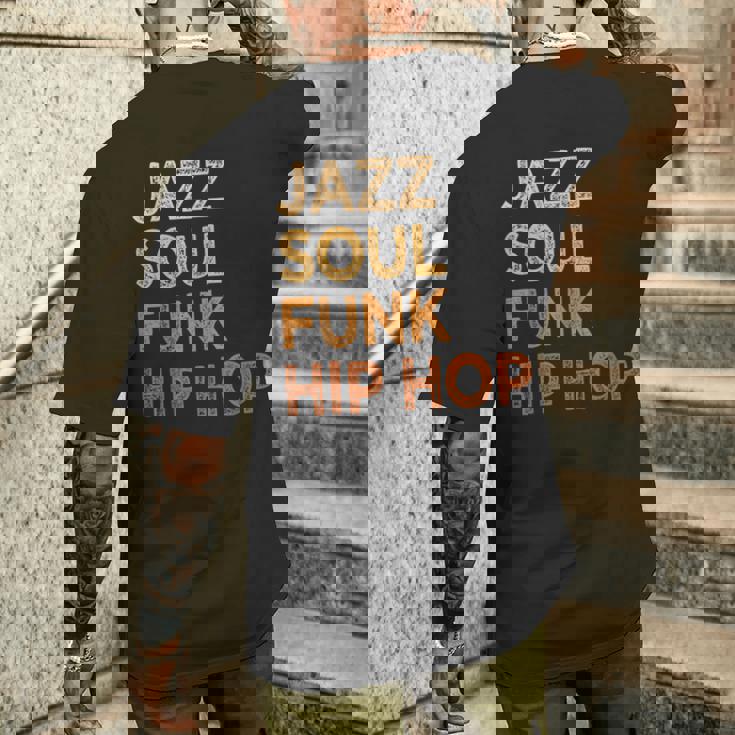 Jazzoul ファンク ヒップホップ アフリカ系アメリカ人のプライド音楽愛好家 メンズTシャツ バックプリント 彼への贈り物