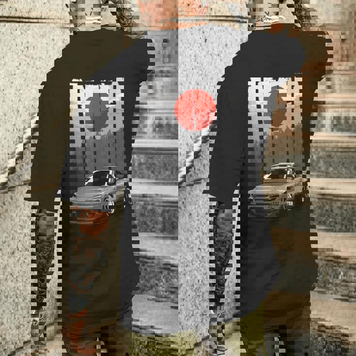 Jdm15 シルビアジャパン ドリフトカー ライジングサンチューニング メンズTシャツ バックプリント 彼への贈り物