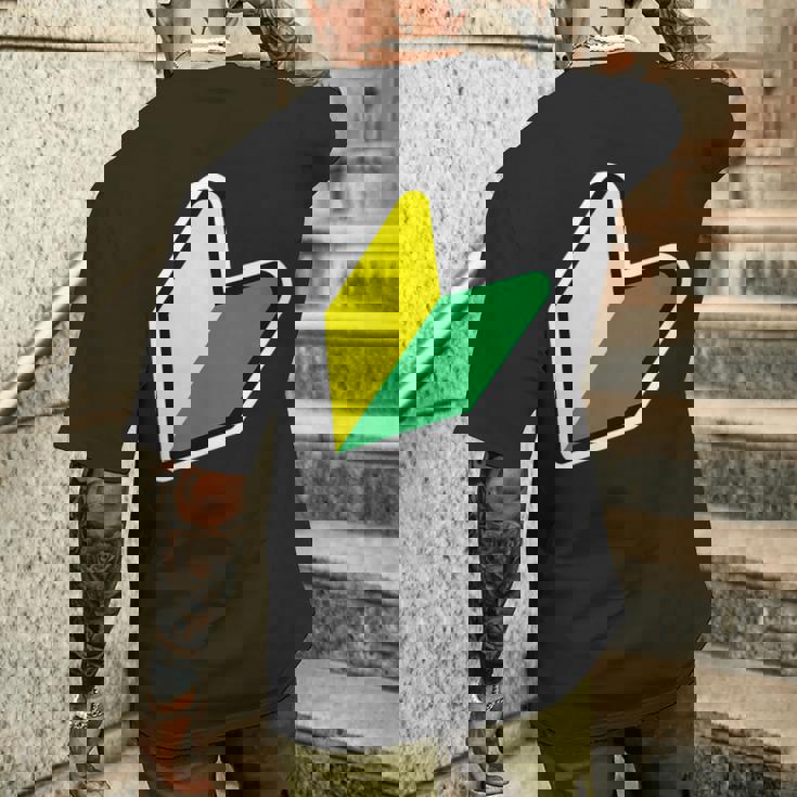 Jdm：Jdmマークビギナードライバー若葉商信社シンボル メンズTシャツ バックプリント 彼への贈り物