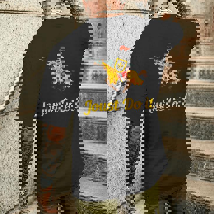 Jousting Joust Do It 中世の騎士tシャツ メンズTシャツ バックプリント 彼への贈り物