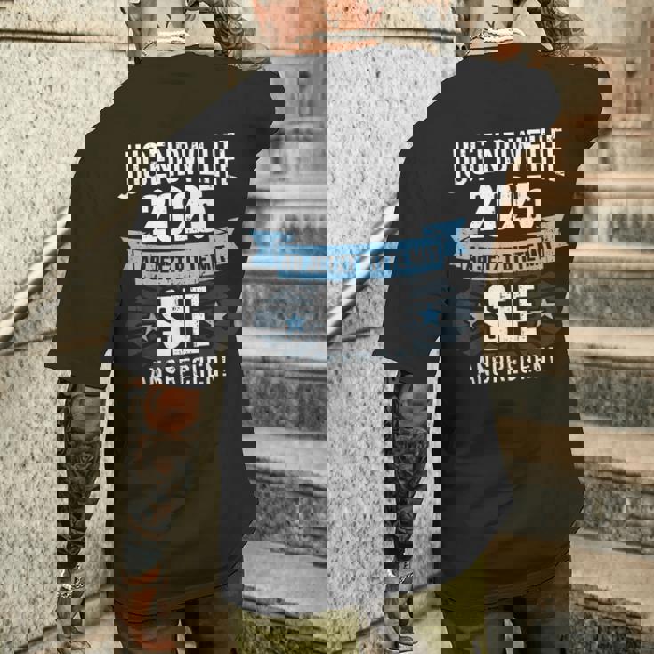 Jugendweihe 2025 Ab Jetzt Bitte Mitie Ansprechen Für Jungs T-Shirt mit Rückendruck Geschenke für Ihn