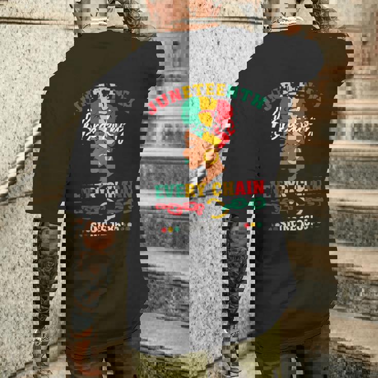 Junenth Breaking Every Chainince 1865 レディース メンズ メンズTシャツ バックプリント 彼への贈り物