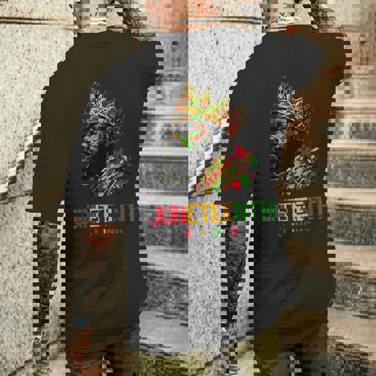 Junenth King Junenth シャツ メンズ ブラック メンズ メンズTシャツ バックプリント 彼への贈り物