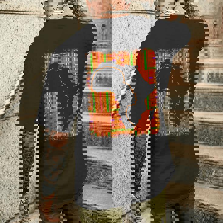 Junenth History Freedom アフリカ地図 ケンテ女王 メンズTシャツ バックプリント 彼への贈り物