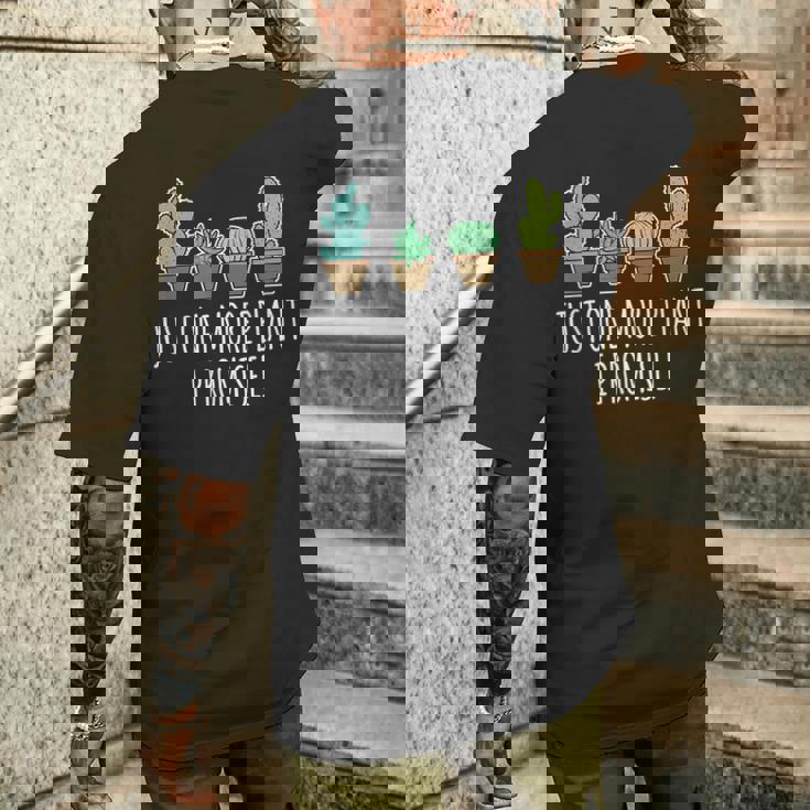 Just One More 植物 多肉植物 サボテン愛好家 メンズTシャツ バックプリント 彼への贈り物