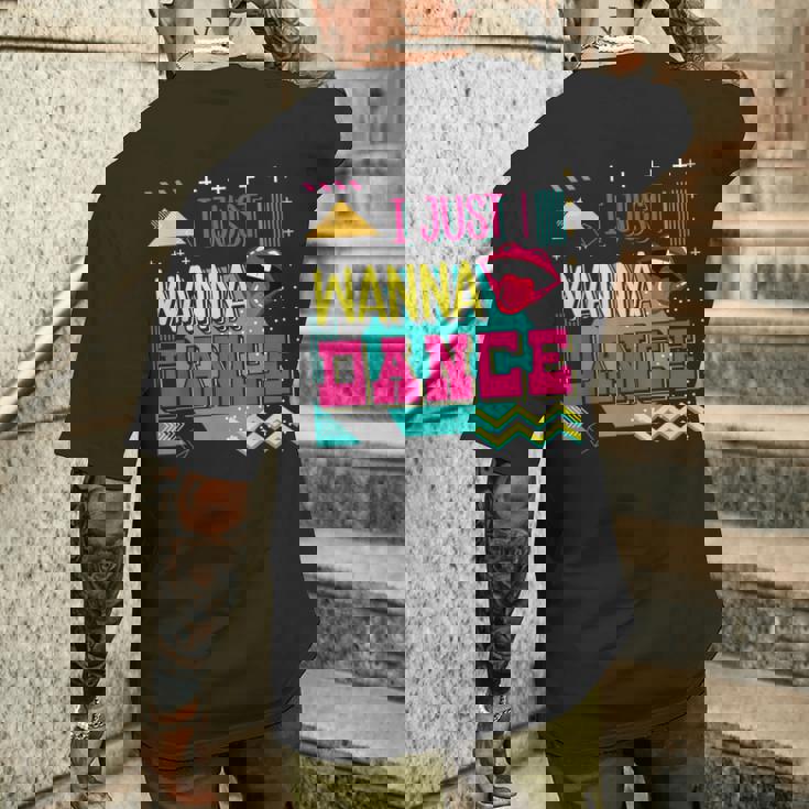 I Just Wanna Dance Lovers ファニーダンシングファン レトロダンサー メンズTシャツ バックプリント 彼への贈り物