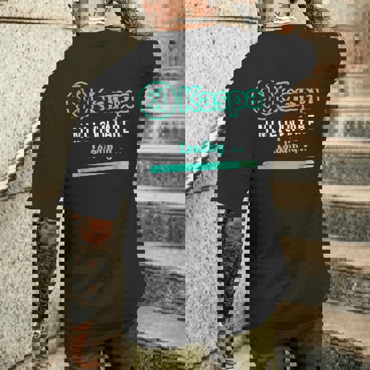 Kaspa 暗号通貨ミリオネア ローディング デジタルブルラン Kaspa Miner メンズTシャツ バックプリント 彼への贈り物