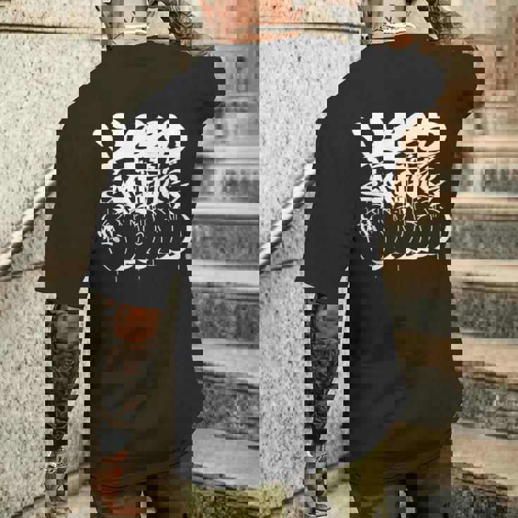 Keep Writing My Name ホワイト グラフィティ タギング 爆撃シャツ メンズTシャツ バックプリント 彼への贈り物