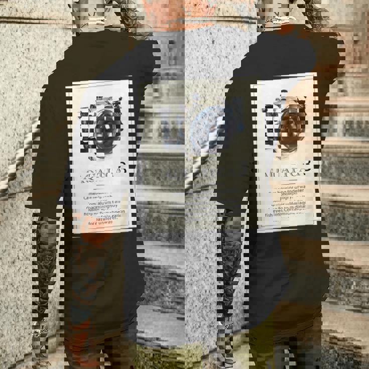 Kenko 水中カメラハウジングaquatica アクアティカ 前面プリント 80年代復刻 メンズTシャツ バックプリント 彼への贈り物