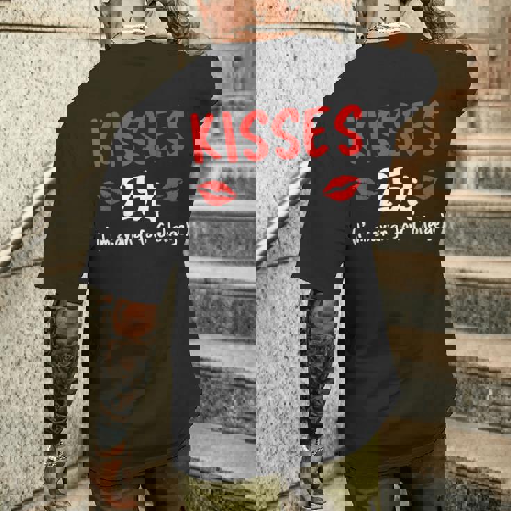 Kisses 25 Imave For College バレンタインデー デザイナー メンズTシャツ バックプリント 彼への贈り物