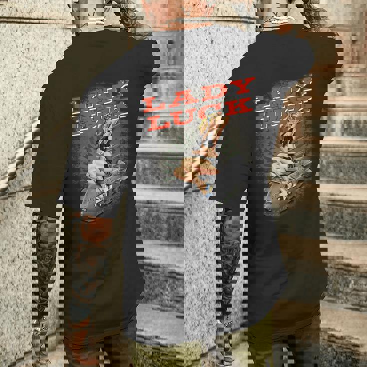 Lady Luckuper Nice Bomber ノーズアートtシャツ メンズTシャツ バックプリント 彼への贈り物