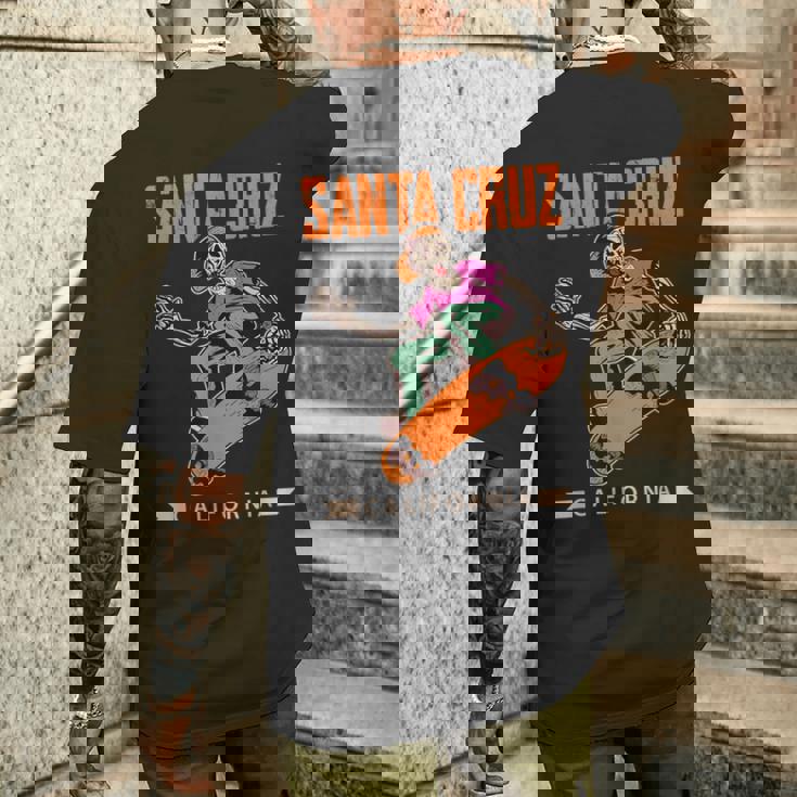 Laid Back スケルトン スケートボーダー サンタクルーズ メンズTシャツ バックプリント 彼への贈り物