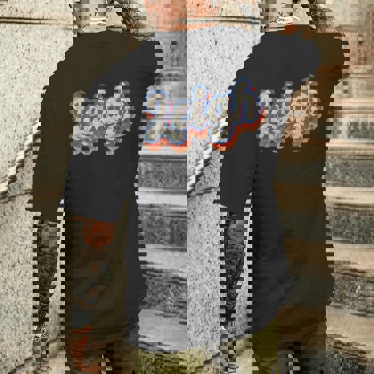 Leigh 名前入りシャツ カスタムレタリング 70年代 メンズTシャツ バックプリント 彼への贈り物