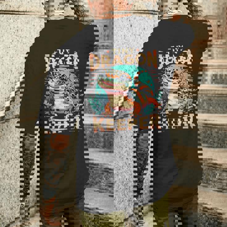 Leopard Gecko Crested Lizard Reptiles Lovers メンズTシャツ バックプリント 彼への贈り物