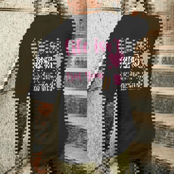 Life Isn't Perfect But You Nails Can Be Manicurist ネイルテック メンズTシャツ バックプリント 彼への贈り物