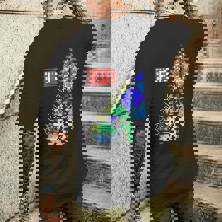 Life Picture Collection ゲーム（３） Can You Do It メンズTシャツ バックプリント 彼への贈り物