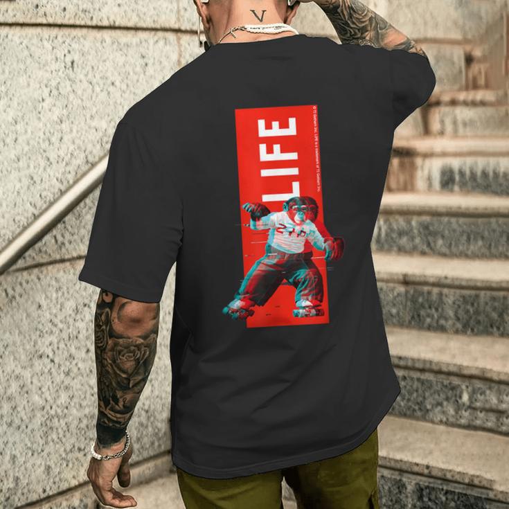 Life Picture Collection チンパンジー（3） メンズTシャツ バックプリント 彼への贈り物