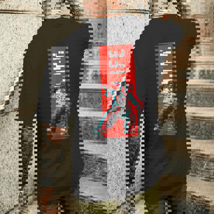 Life Picture Collection チンパンジー（3） メンズTシャツ バックプリント 彼への贈り物