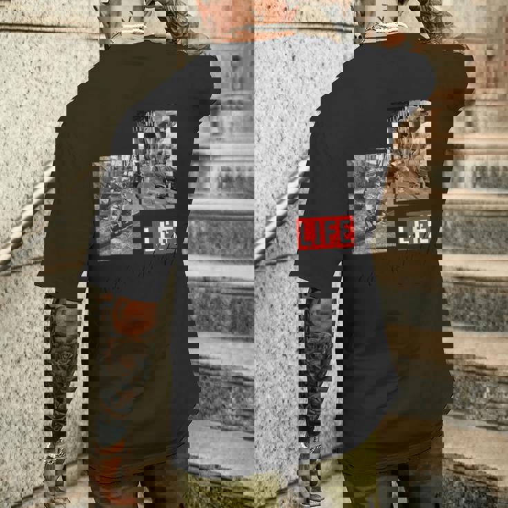 Life Picture Collection 猫（2） メンズTシャツ バックプリント 彼への贈り物